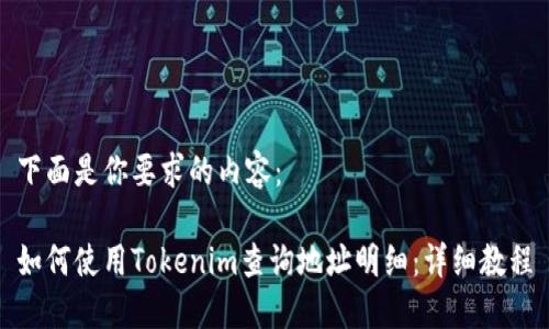 下面是你要求的内容：

如何使用Tokenim查询地址明细：详细教程