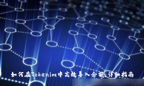 如何在Tokenim中高效导入余额：详细指南