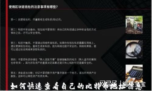 
如何快速查看自己的比特币地址信息